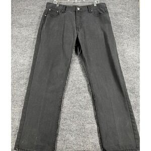 Vintage Red Ape Jeans Mens 36x30 Black Y2K Red Stitching Heavyweight Hip‎ Hop